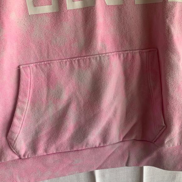 PINK womens medium 1/4 zip sweatshirt tye dye - Picture 3 of 7
